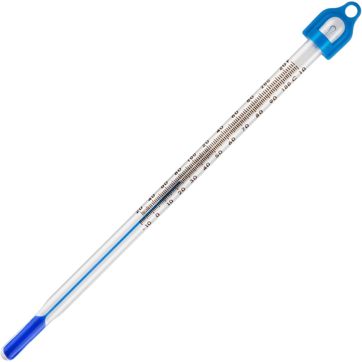 SnelShoppen - Glass Thermometer -10 tot +110 °C 155mm Laboratorium Thermometer voor Water, Vloeistoffen, Thuisbrouwen, Wijn & Bier, Ideaal voor Keuken