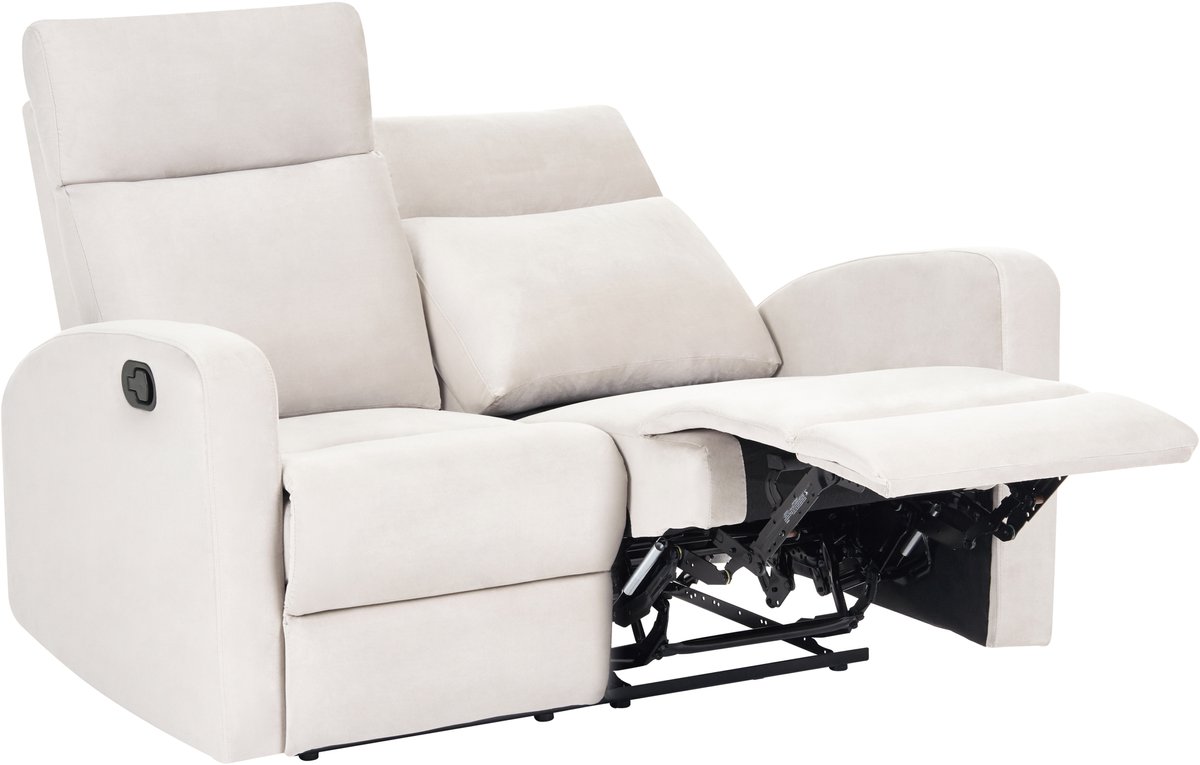 VERDAL - Relaxfauteuil handmatig - Taupe - Fluweel