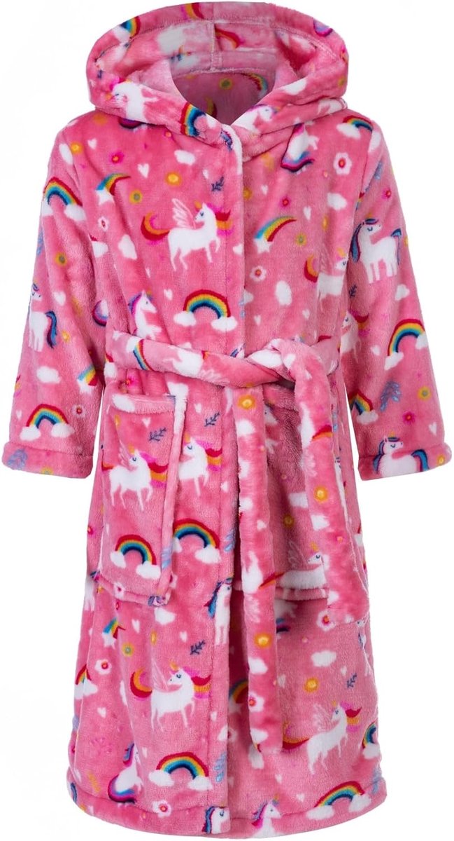 SnelShoppen - Soft Badjas en Draagjassen voor Meisjes en Jongens - Pyjama Geschenken - Kapbadjas voor Kinderen 2-9 Jaar - Comfortabel en Stijlvol