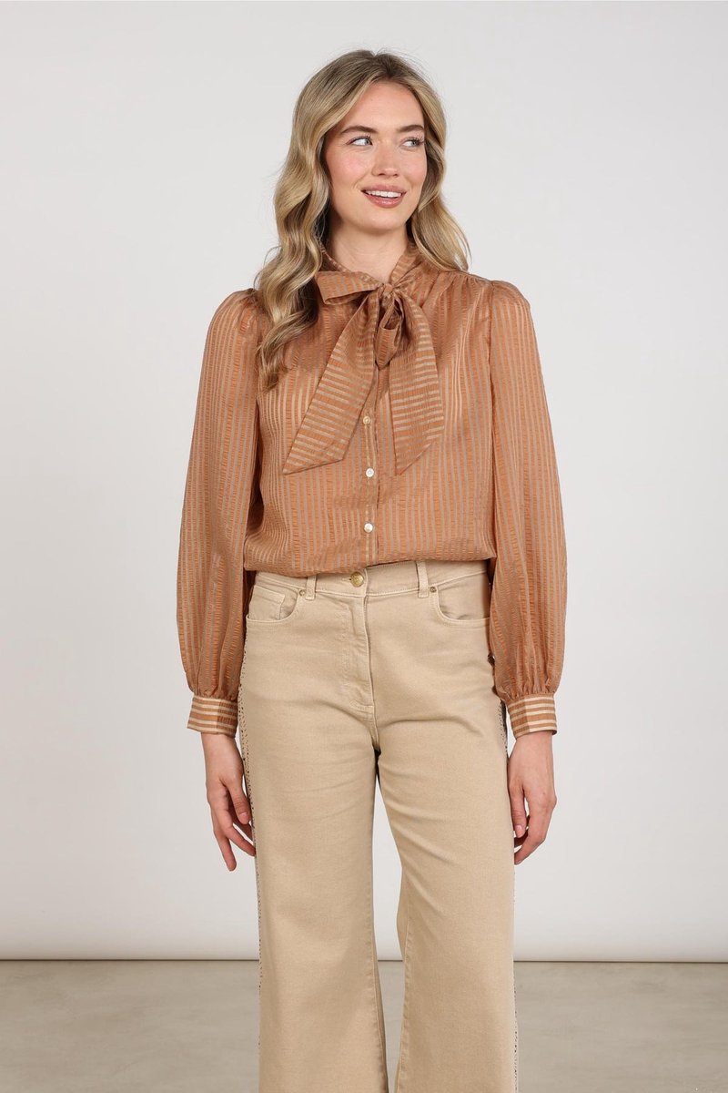 Nukus - Alberta Blouse Bow Stripe