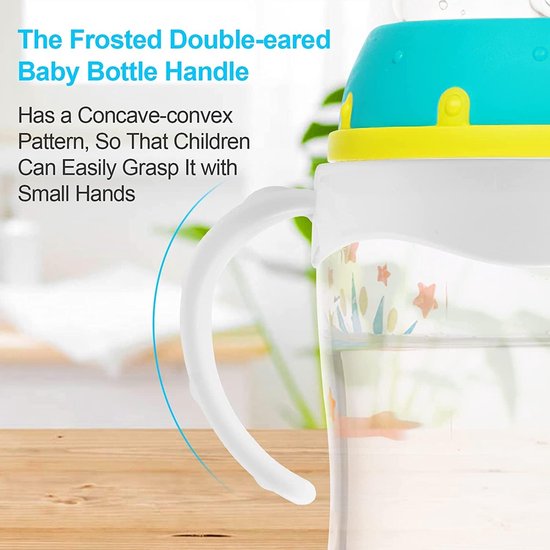 SnelShoppen - Babyvoeding Flessenhouder Easy Grip Standaard Kunststof Handvat voor AVENT Natural Series Wit (5-pack) - Ideaal voor Kinderen, Thuis & O — afbeelding 3