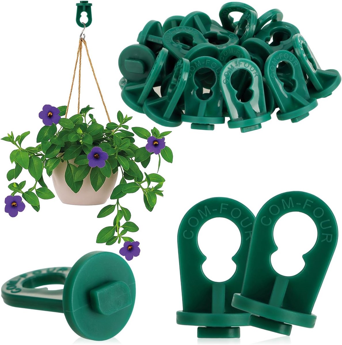 SnelShoppen - 25x Groentekas Klemmen - Sterke Plantbeugels met Hoge Draagkracht - Ophangsystemen voor Kassen en Wintertuinen - Voor T-slot Rails - Gro