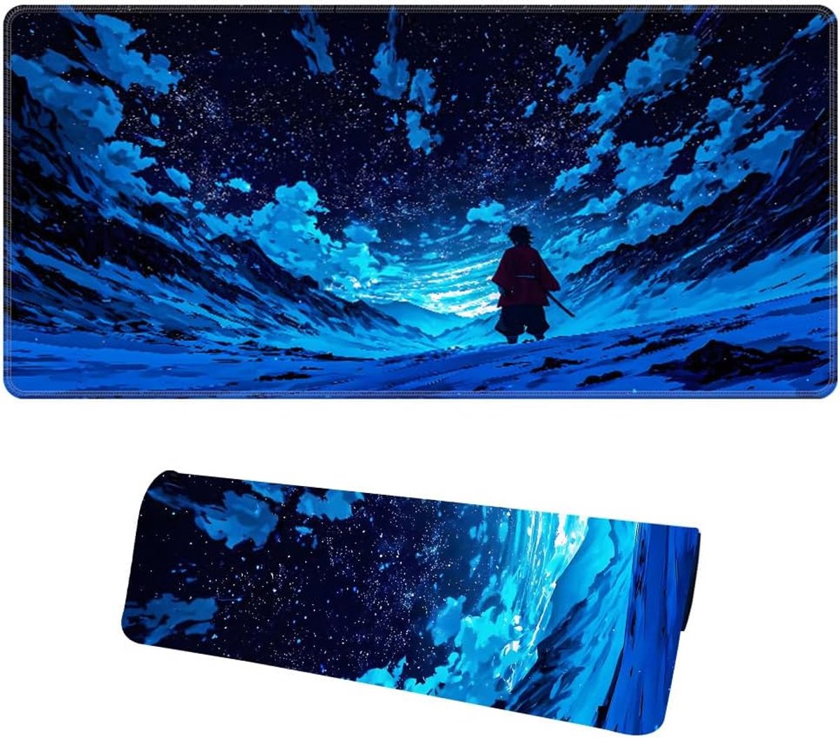 SnelShoppen - XXL Gaming Mouse Pad Anime Desk Mat - Non-Slip PC Muismat 80x30 cm - Perfect voor Gaming & Kantoor - Hoogwaardige Rubber & Polyester