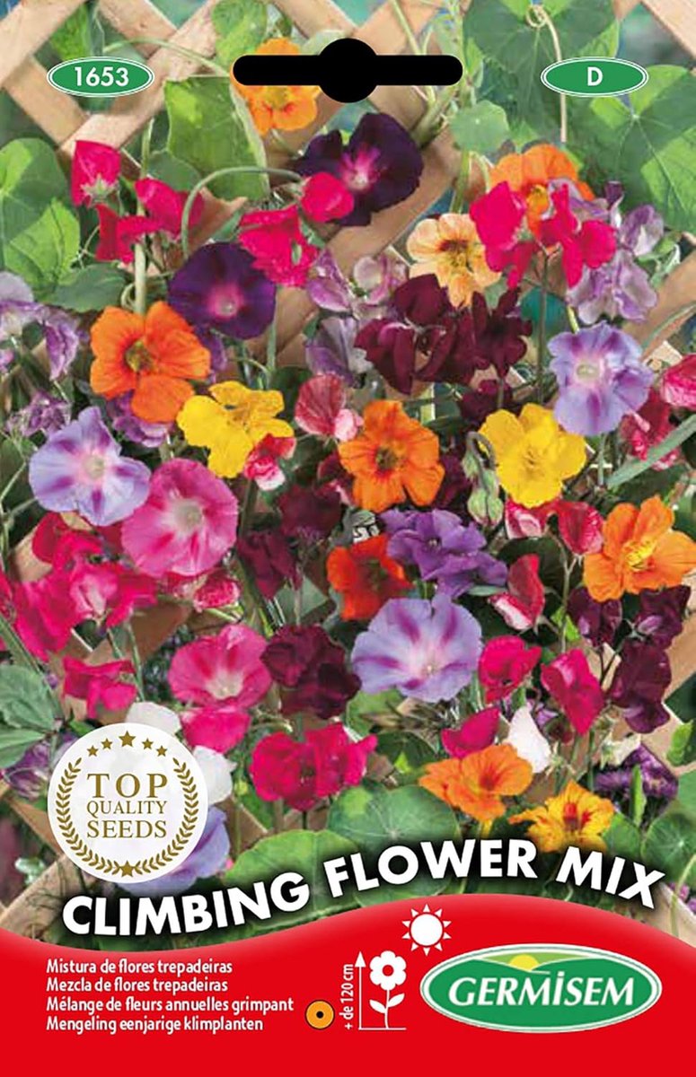 SnelShoppen - Klimplanten Mix Zaden 10g - Diverse Bloemen voor Tuin en Hekken - Snelle Groei - Ideaal voor Tuinliefhebbers