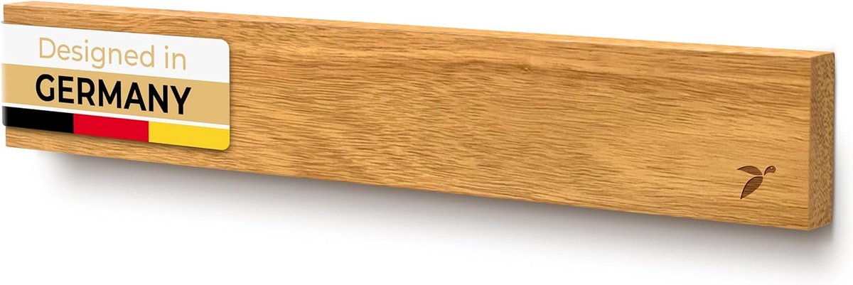 SnelShoppen - Magnetische Messenset Houder, Zelfklevend, Houten Magnetische Rail voor Keuken, Perfect voor Japanse Koken, 40 cm, Stijlvol en Ruimtebes