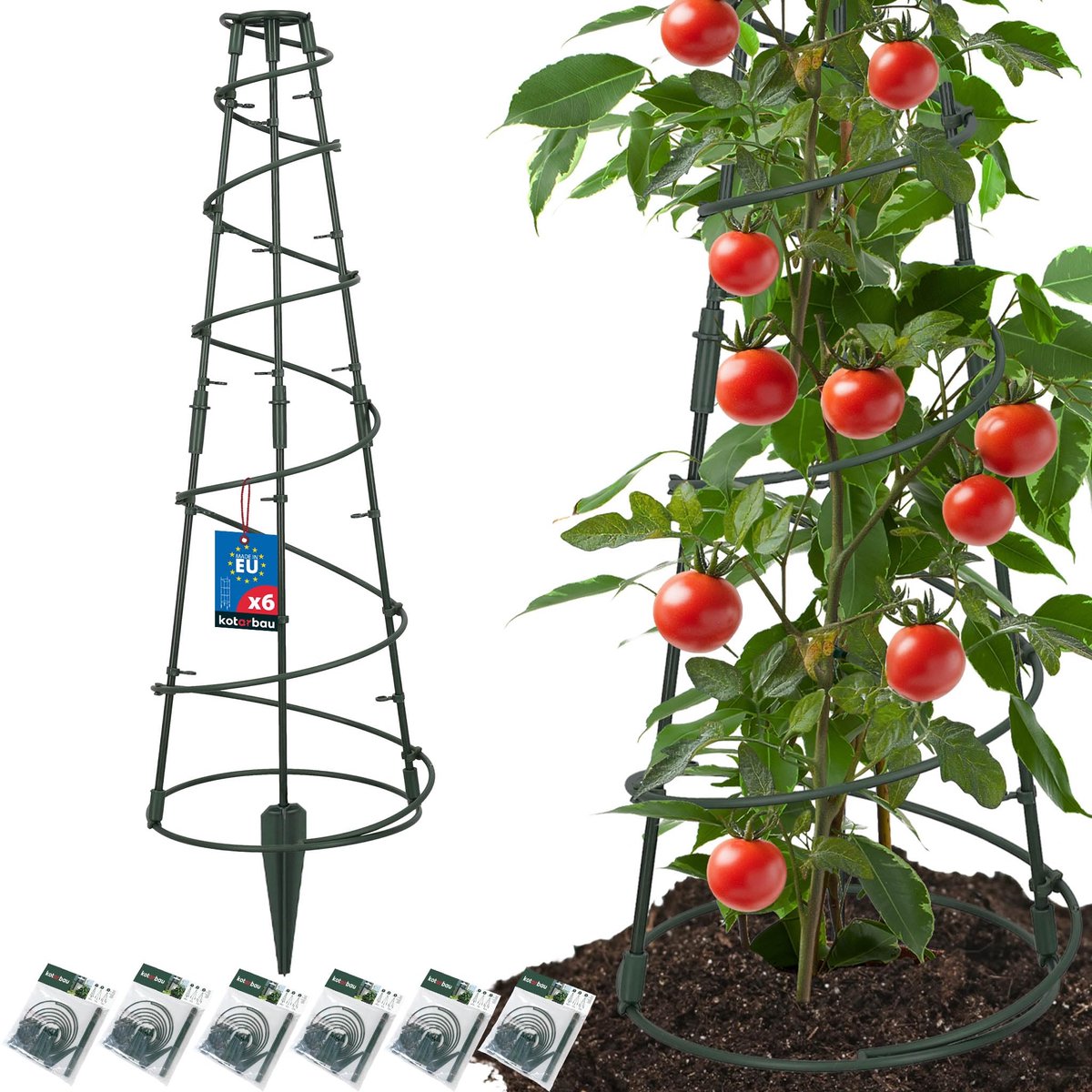 KOTARBAU 6 Stuks Plantensteun, Trellis voor Klimplanten, Plant Trellis Ø 25cm