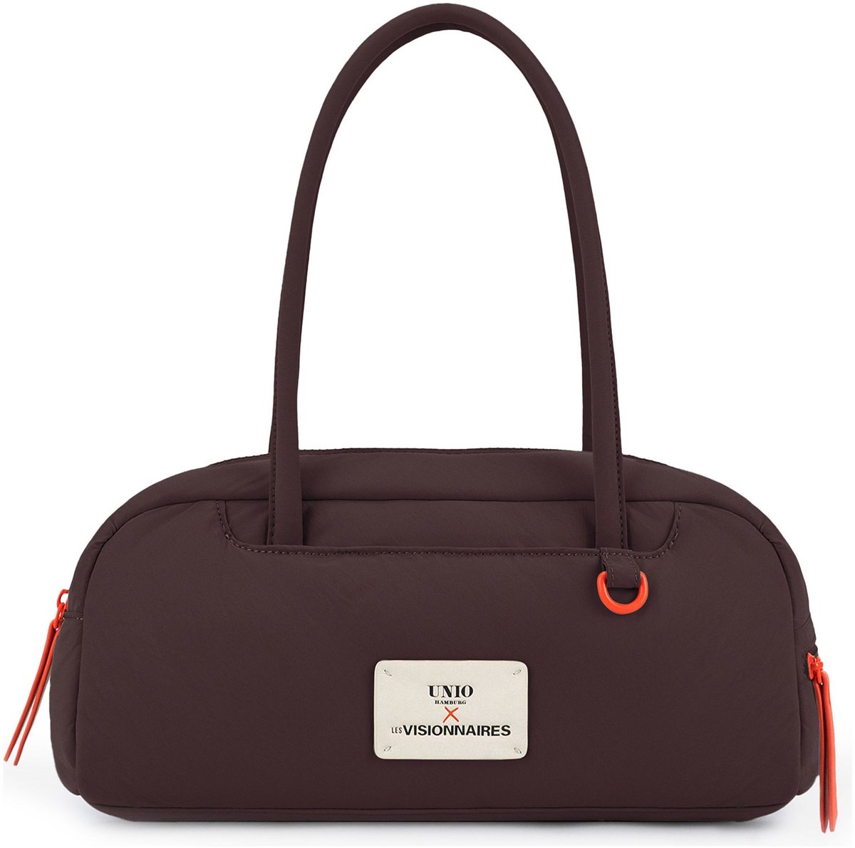 Unio Hamburg x Les Visionnaires schoudertas Puffy Unio Zicke Chocolate donkerbruin