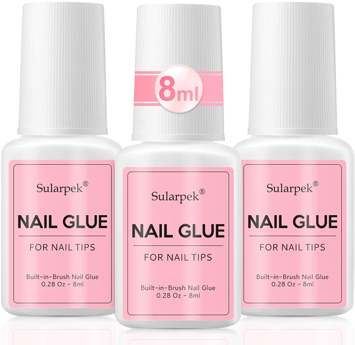 SnelShoppen - SnelDroogende Nagellijm - 3x10ml Extra Sterke Brush-on Gel Nagel Hechting voor Kunstnagels en Reparatie - Veilig en Betrouwbaar