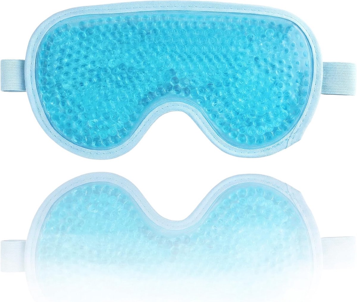 SnelShoppen - Gel Eye Mask - Koelend Oogmasker met Aanpasbare Pasvorm, Gel Kralen voor Vermoeide Ogen - Herbruikbaar Slaapmasker voor Warm en Koud Com