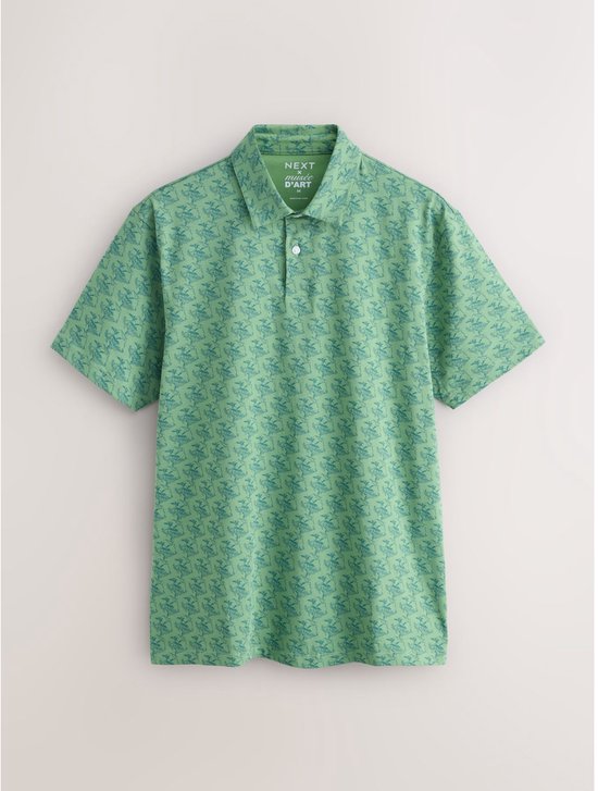 Next - Heren - Motionflex poloshirts met korte mouwen, 3-pack met opdruk - Blauw