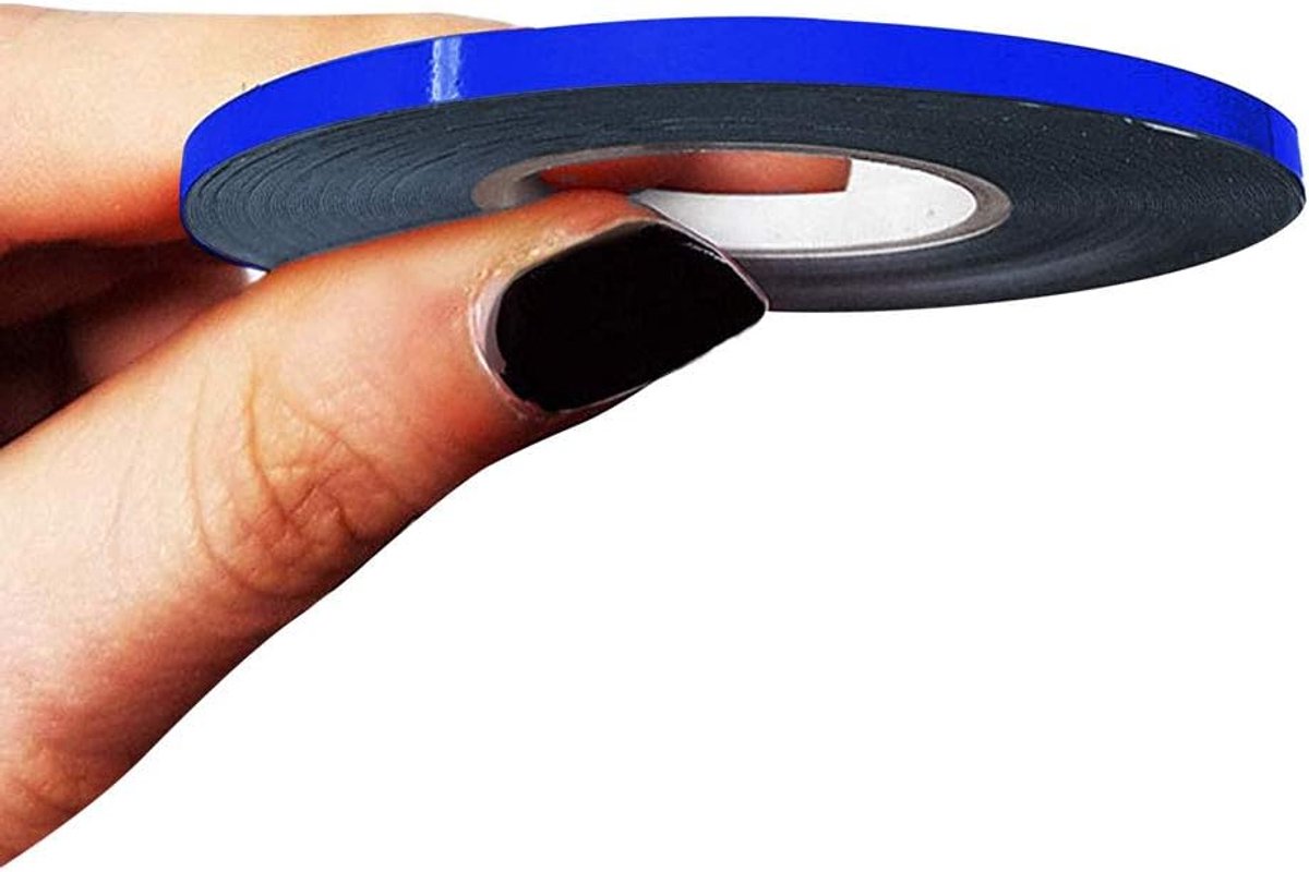 SnelShoppen - Decoratieve Zelfklevende Strips voor Auto's, Motoren, Fietsen, 3mm x 10m, Blauw, Weerbestendig en Thermoformbaar