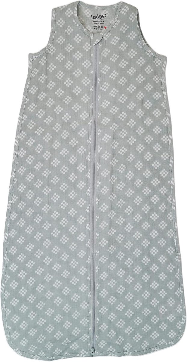 SnelShoppen - Lodger Slaapzak Hydrofiel 98 cm Muslin Katoen OekoTex 0,5 TOG voor Kinderen 12-36M Groene Kleur voor Dreumesen en Peuters