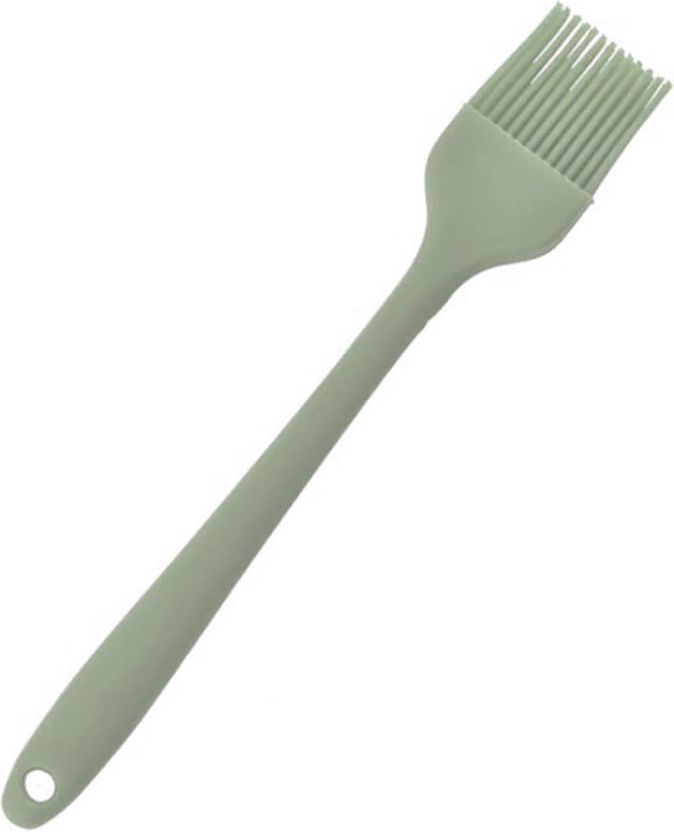 SnelShoppen - 2x Silicone Bakborstel - 26CM - Groen - Keukenaccessoires voor Bakken en Koken - Perfect voor Vet of Glazuur - Makkelijk Schoon te Maken