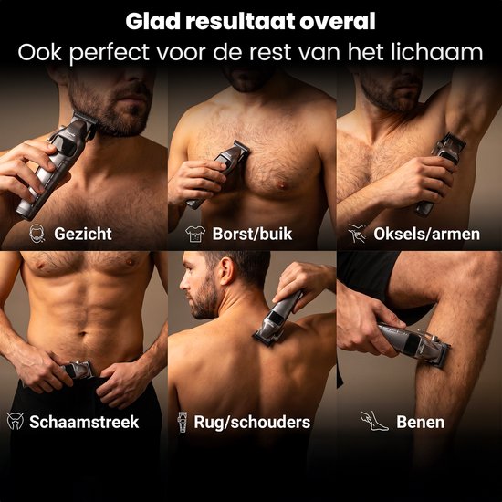 Tondeuse Mannen Hoofdhaar 9100 RPM - Kappersset 20 Delig - Trimmer voor Hoofd & Baard - Haartrimmer Set met Kappersschaar