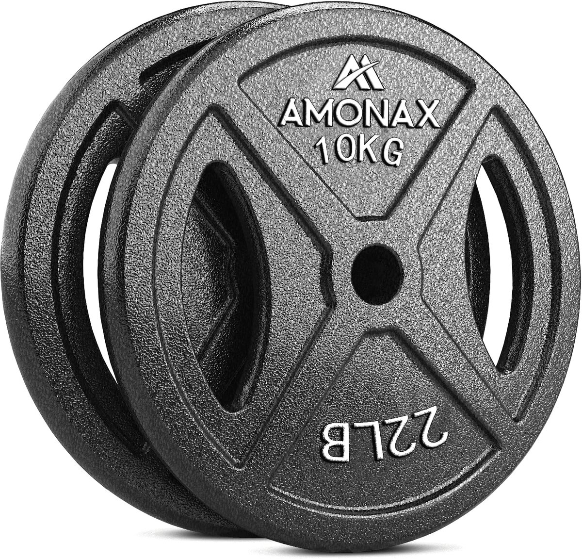 SnelShoppen - Gewichtschijven Set Gietijzer, 2.5kg, 5kg, 10kg Gewichtschijven voor 1 & 2 Inch Olympische Halterschijven, Metalen Gewicht Platen voor T