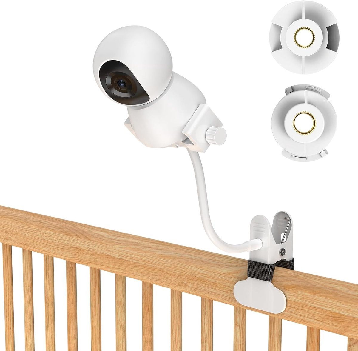 SnelShoppen - Universele Baby Monitor Stand - Verstelbare Baby Monitor Houder met Clip - Geschikt voor Camera's met 1/4" Schroefdraad - Ideaal voor Ki
