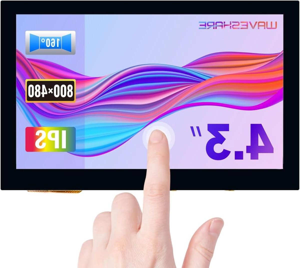 Aanraakscherm Display - IPS Scherm - Projecten Sturen - 5-punts aanraking - 4.3 inch - Zwart