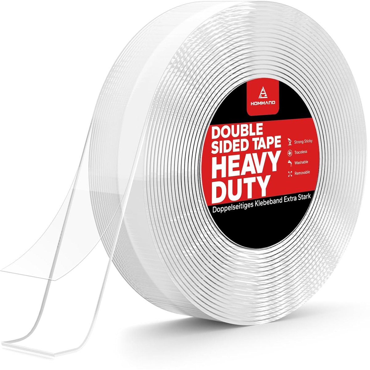 SnelShoppen - Dubbelzijdige Tape Heavy Duty 10M x 2CM - Extra Sterk Waterdicht Acryl Plakband Clear Tape - Verwijderbare Plakband voor Muren, Tapijt,