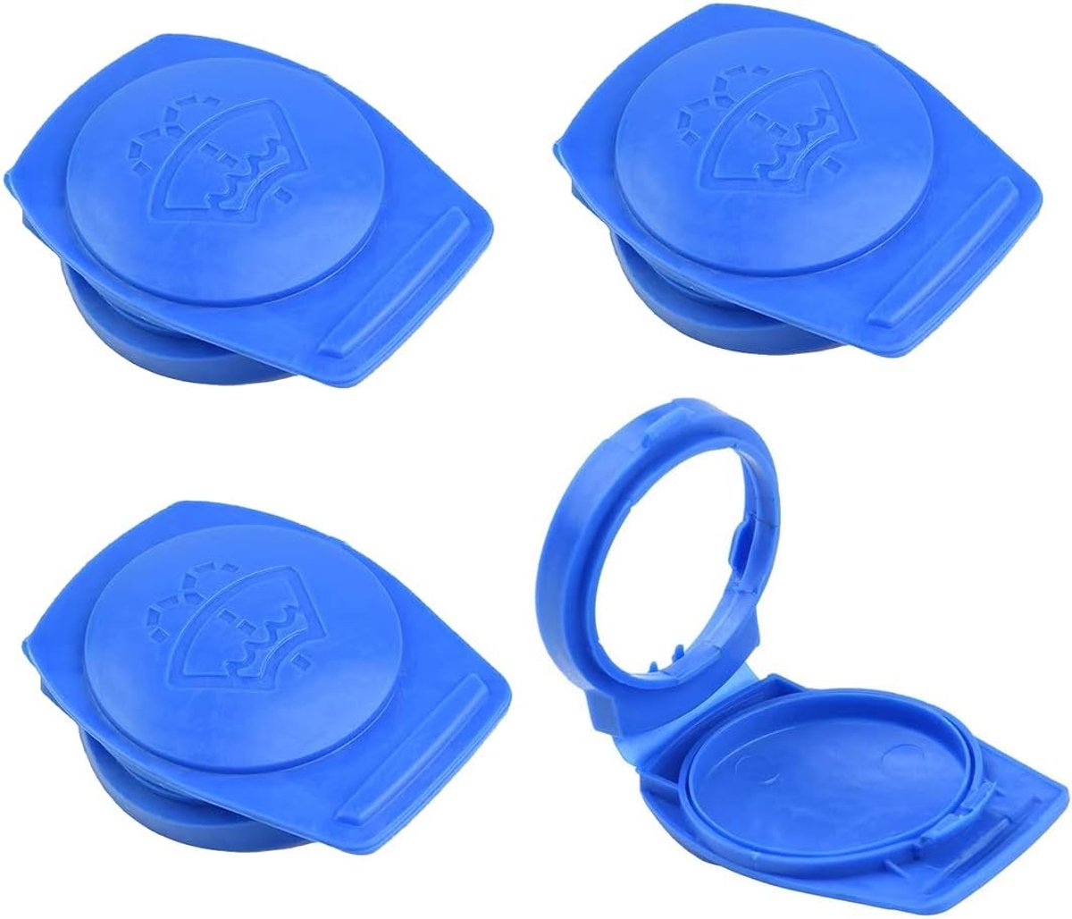 SnelShoppen - Universele Deksel voor Ruitenwisservloeistof, 5 cm, 4 stuks, Hoogwaardig Kunststof, Tankdeksel voor Vloeistofreservoir, Afdichtingsprest