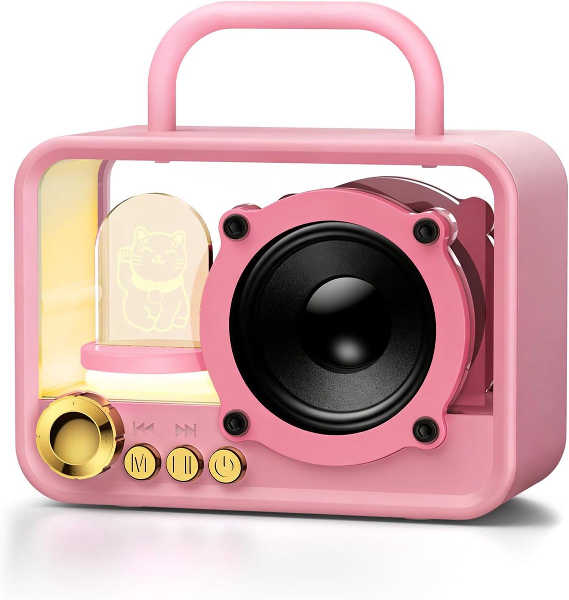 Bluetooth Luidspreker - Draagbare Speaker - Muziek Luisteren - Compact Formaat - 10.7 Centimeter - Roze