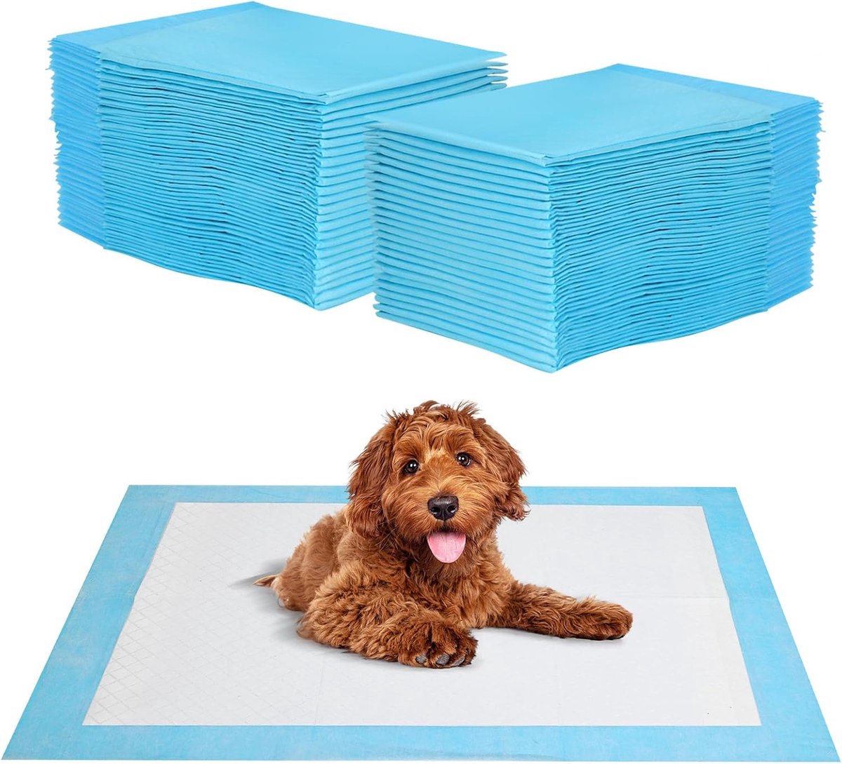 SnelShoppen - Puppy-onderleggers 40 stuks 60 x 60 cm, Lekvrij 5-laags Design, Wegwerp Hondenmatten, Sneldrogend, Ideaal voor Puppy Training en Verscho