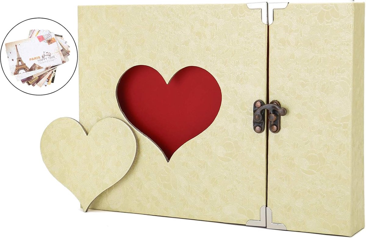 SnelShoppen - AIOR Fotoalbums Scrapbooking DIY-Plakboekkit met 30 Zwarte Pagina's, Vintage Geheugenboekalbum, Jubileumgeschenk, Kerstcadeau, Verjaarda