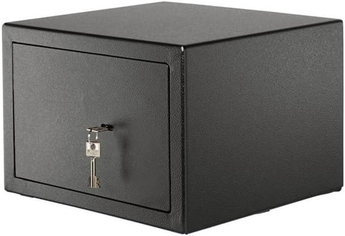 Meubelkluis met sleutel - Home safe - Waardevolle spullen opbergen - Gecertificeerde brandbeveiliging - 206 liter - Zwart