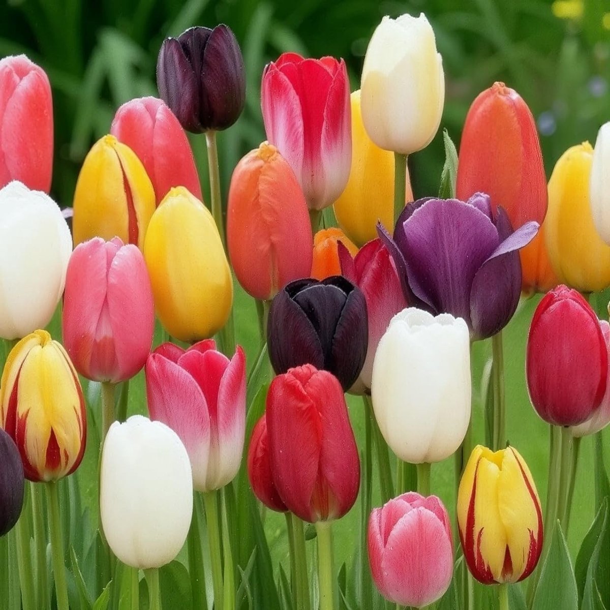 SnelShoppen - 25 x Reuze Darwin Hybrid Tulpen Lentemix - Exclusieve Winterharde Tulpenbollen in Minstens 5 Kleuren - Perfect voor Tuin en Balkon