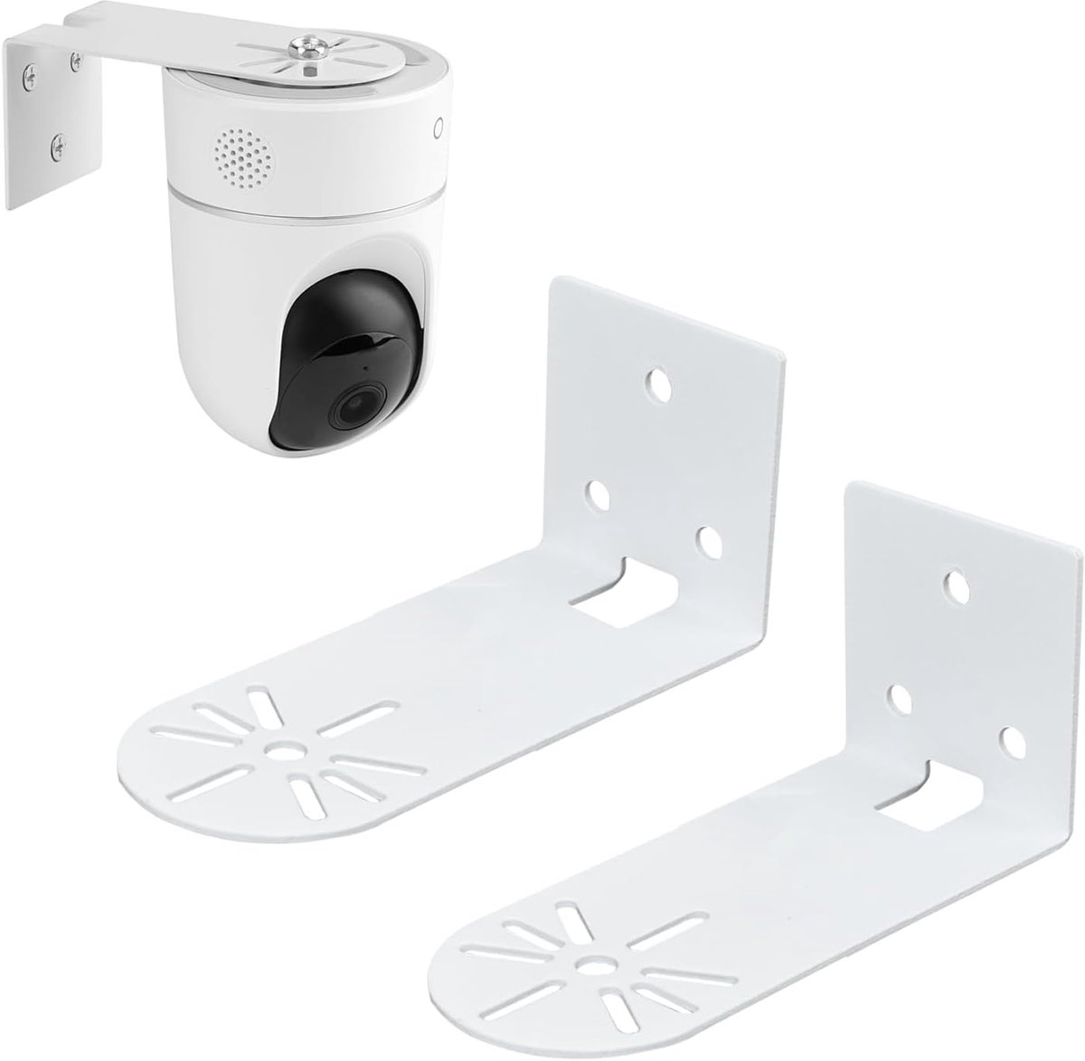 SnelShoppen - Wandhouder voor Eufy Security Indoor Cam E220 / Blink Mini - Super Hard Metaal, 2 Stuks, Wand- en Plafondmontage, Beveiligingscamera Acc