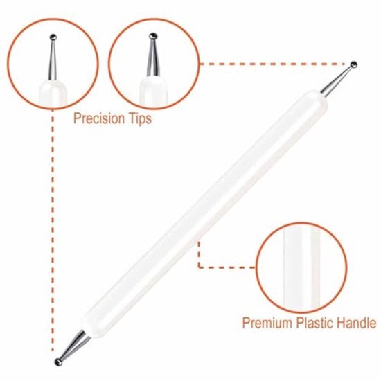 stuks embossing stylus set met verschillende grootte dubbele einde tracing dotting tool stylus voor carbon transfer papier mandala rock schilderen, aardewerk klei ambacht, embossing kunst — afbeelding 5