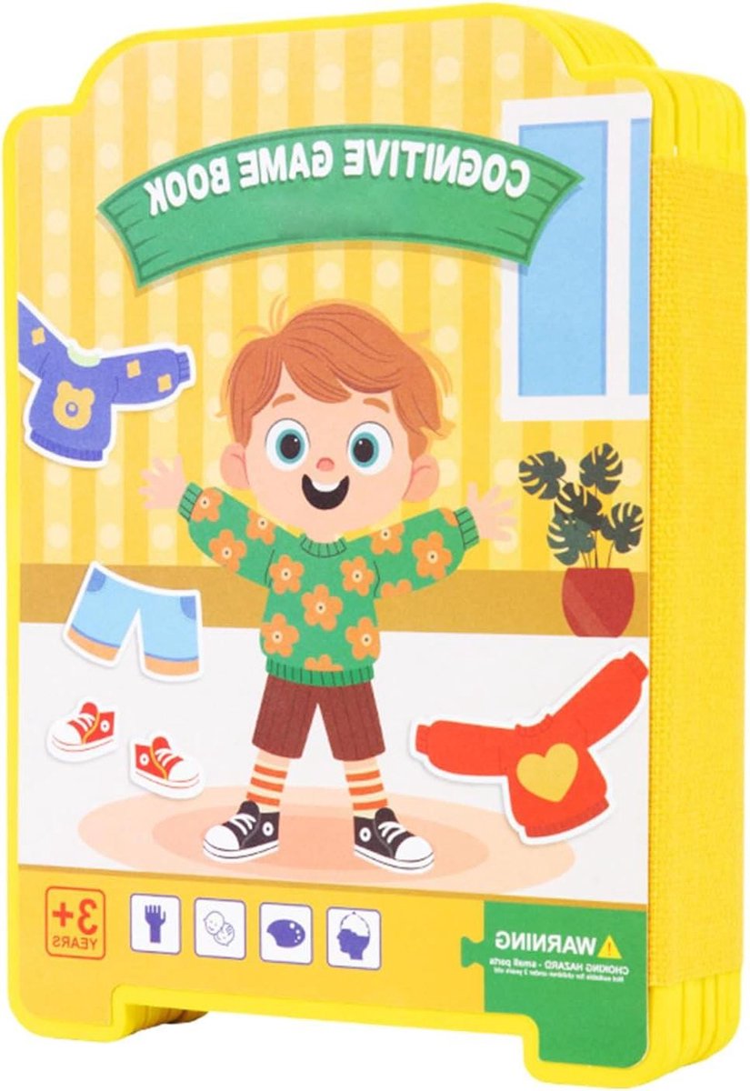 Verkleedboek Puzzel - Cognitief Speelboek - Kinderen Leren Spelen - Bevordert Motoriek - 24 x 18 cm - Multicolor