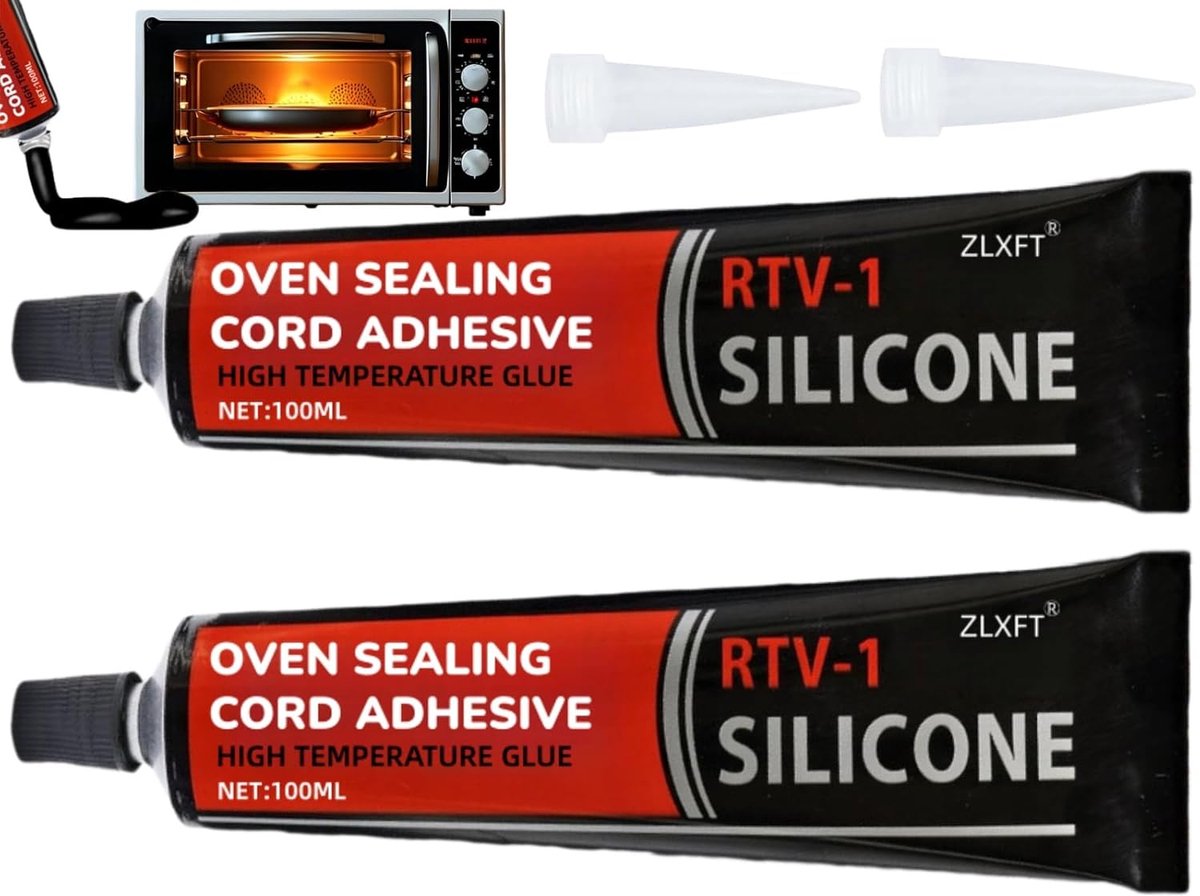 SnelShoppen - High-Temperature Glue 2pcs - Hittebestendige Lijm voor Oven, Siliconen Kit, 100ml, Brandwerende Lijm, Ideaal voor Keuken en Hobbyproject