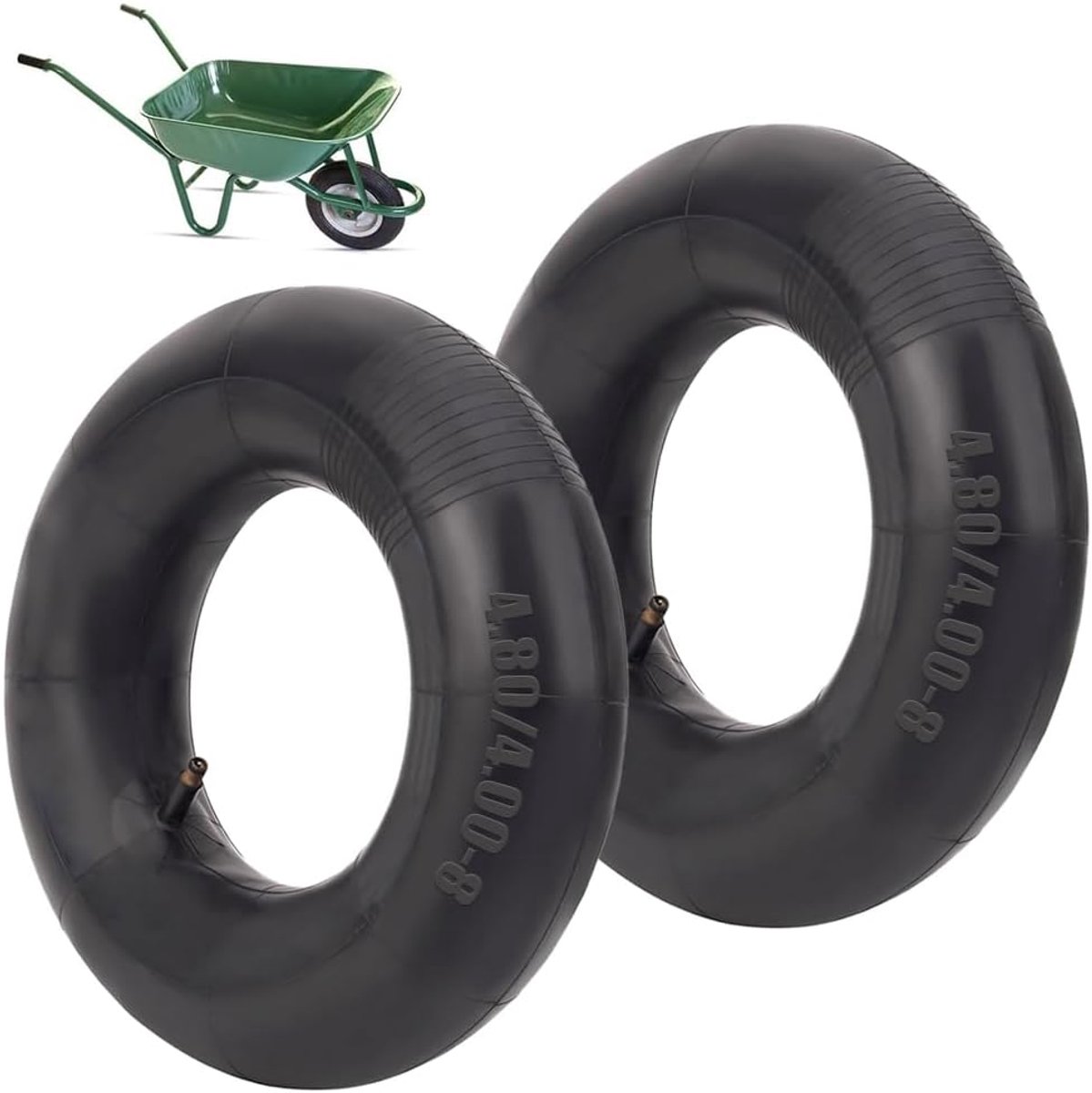 SnelShoppen - Wielbarrow Binnenbanden 4.80/4.00-8 - 2 Stuks - Geschikt voor Tuin, Handtruck, Grasmaaier, Duurzaam en Betrouwbaar