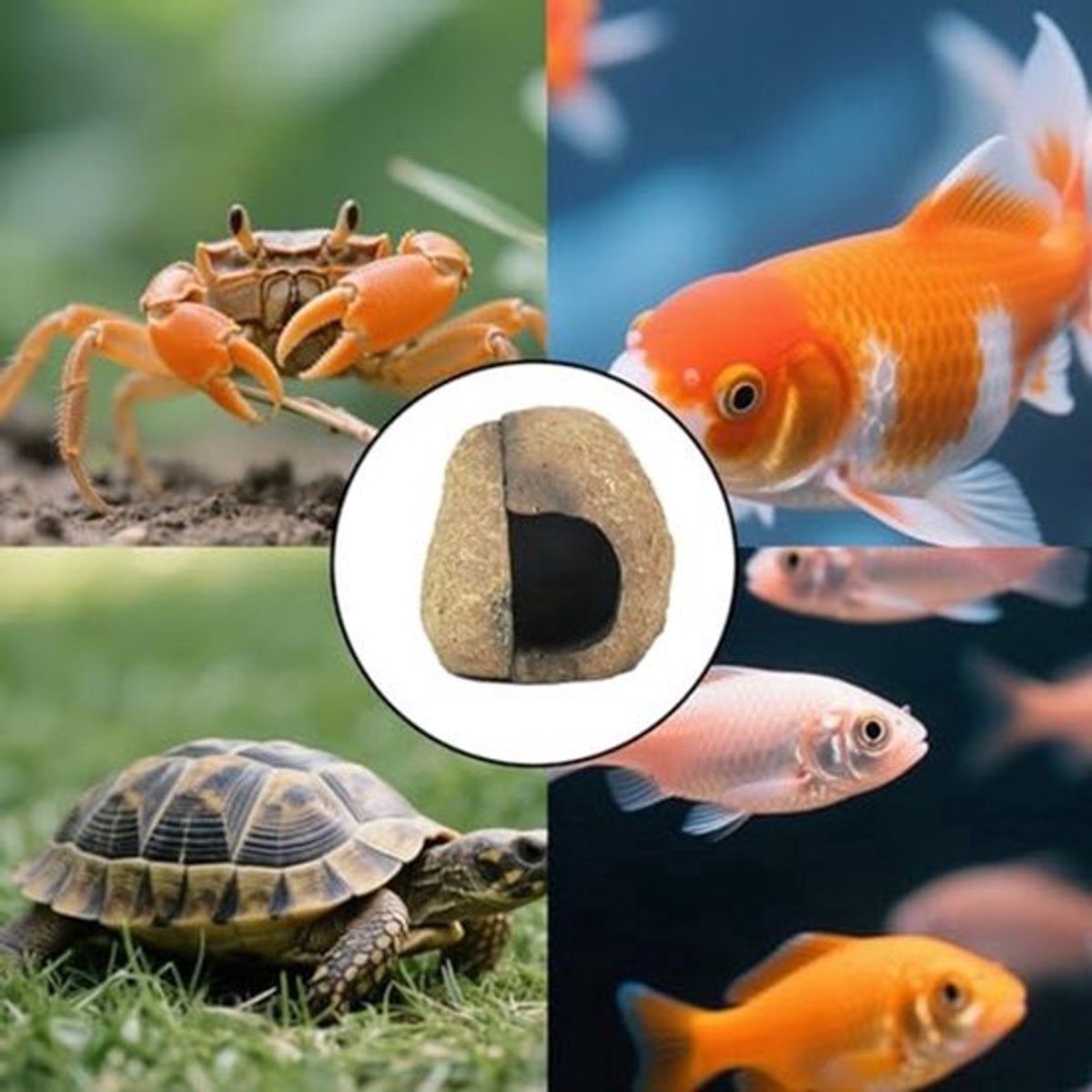Magnetische Schuilplaats voor Betta - Aquarium Decoratie van Hars - Voor Garnalen en Reptielen