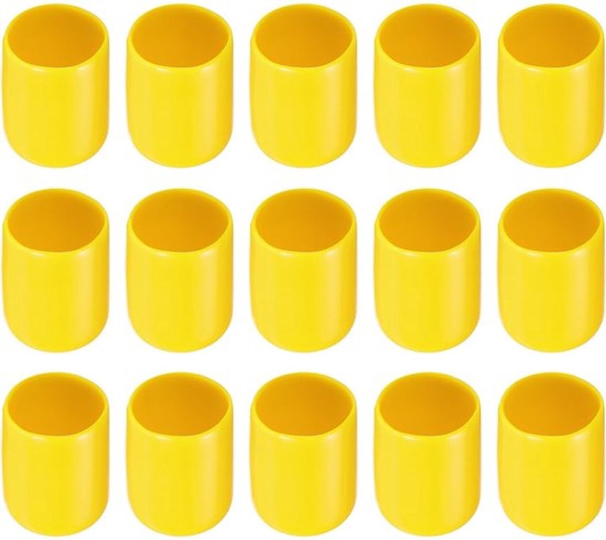 25 Pack Schroefdraad Protector Cover Rubberen eindkappen, [voor schroef, bout, staaf eindkap] - 5/8" (16 mm) ID/Geel