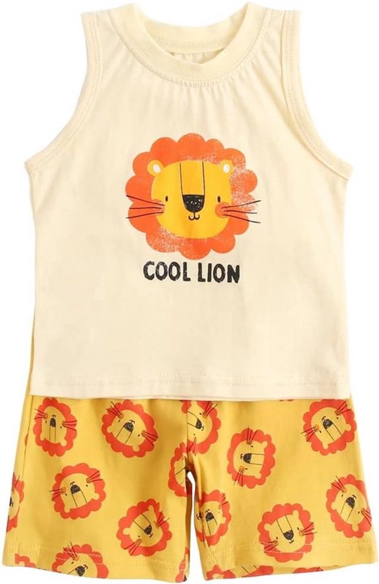 Katoenen Baby Kledingset Zomer Jongen Meisje Korte Mouw T-Shirt en Shorts 2-Delig