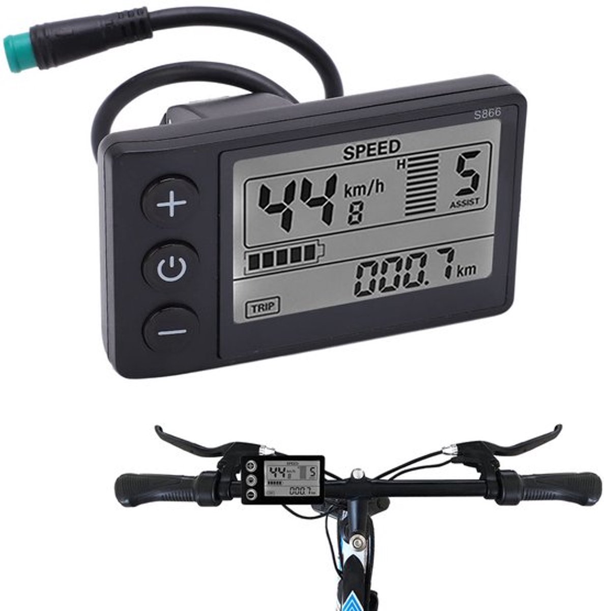 ONF3 - Lcd-scherm Elektrische Fietsen - Waterdichte Fietscomputer - Eenvoudige installatie - Geschikt voor 24V 36V 48V - Fietscomputer voor E-bi...