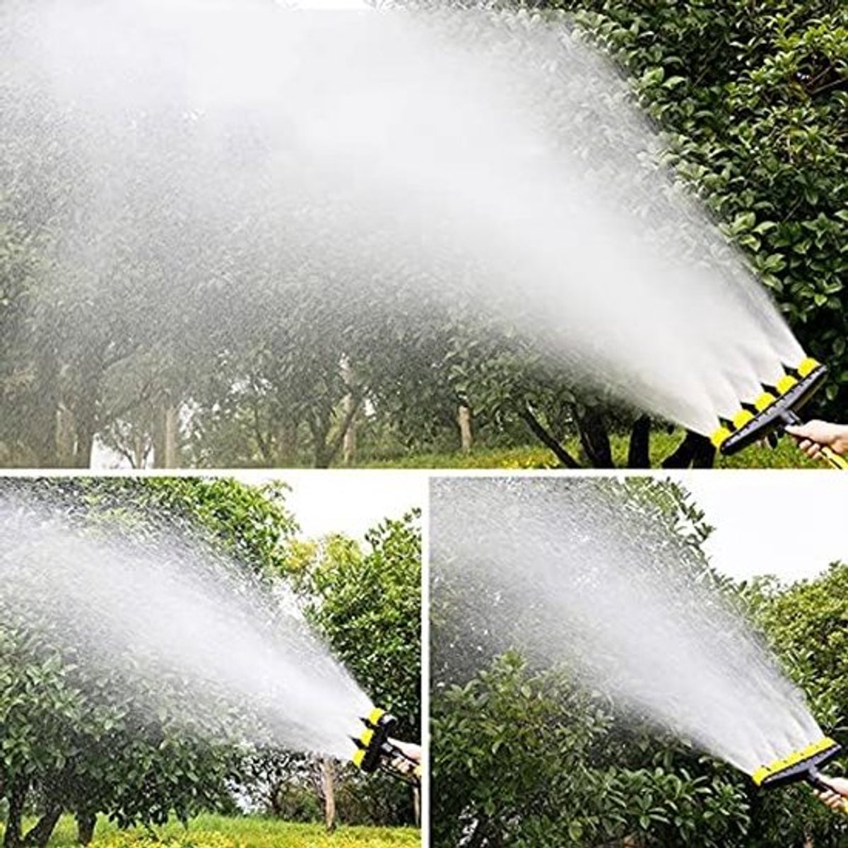 Tuin Sproeier met 6 Mistkopjes - Verstelbare Spuitkoppen - ABS Materiaal - Voor Gazon en Bloemperken - Eenvoudige Slangaansluiting - Waterbesparend Ontwerp