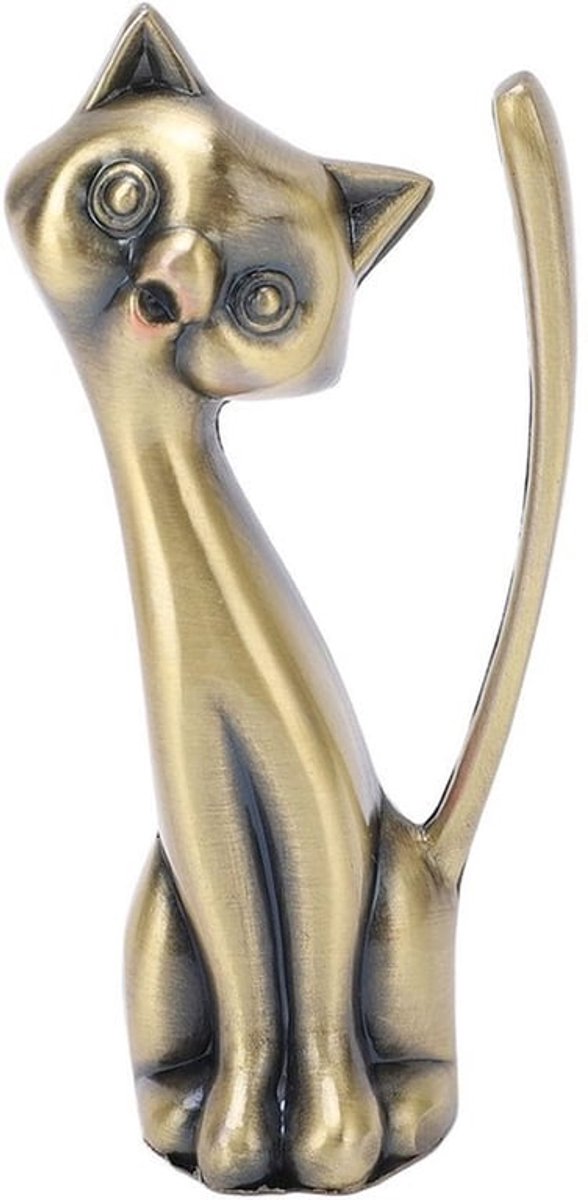 Kattenringhouder Zink Legering - Retro Stijl Ringstandaard met Glanzende Afwerking