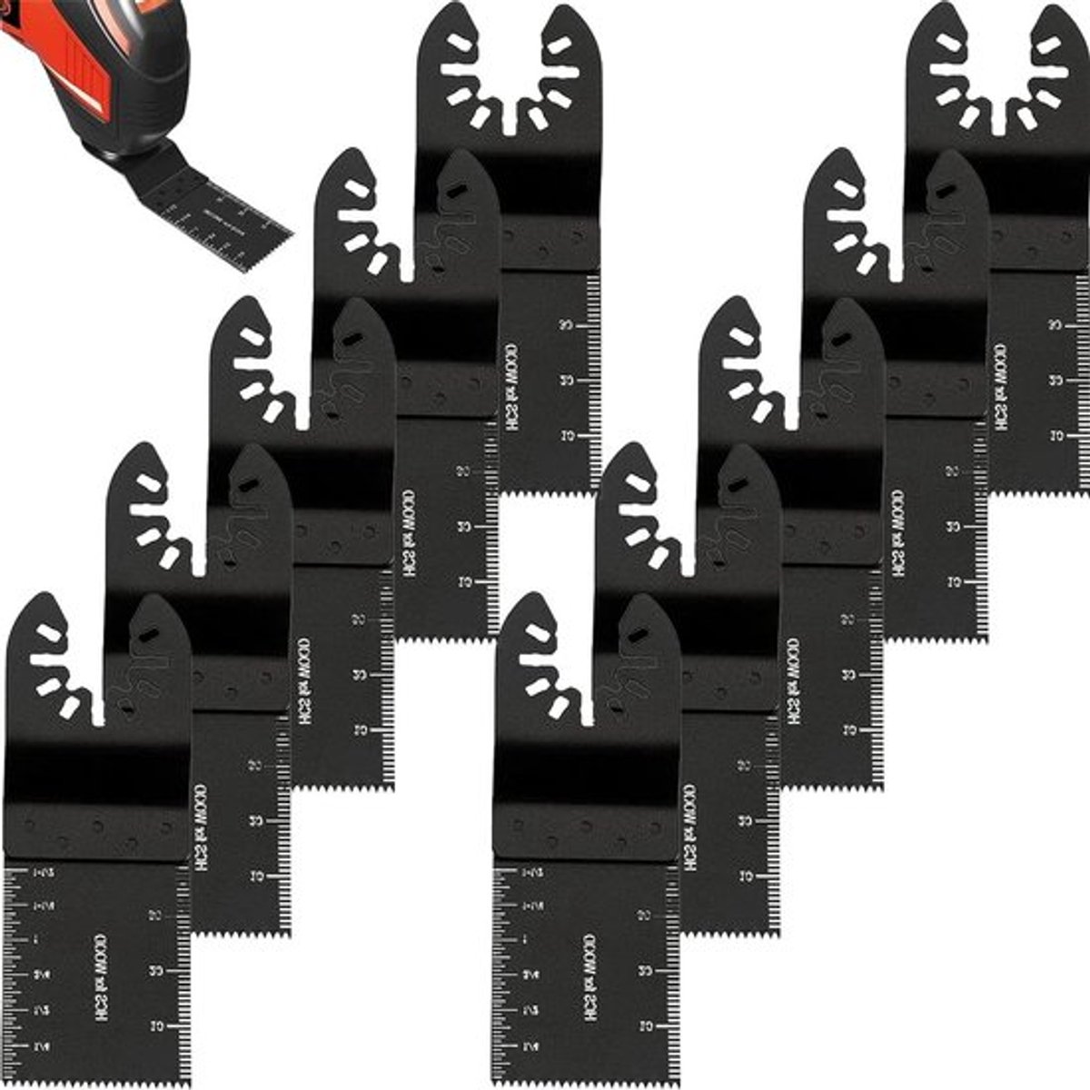 Snel Snijden Multitool 34 mm koolstofstaal zaagbladen - 10 stuks - oscillerende zaagbladen kit - universeel voor snijden van hout, metaal, gipskarton en kunststof oscillerende zaagbladen