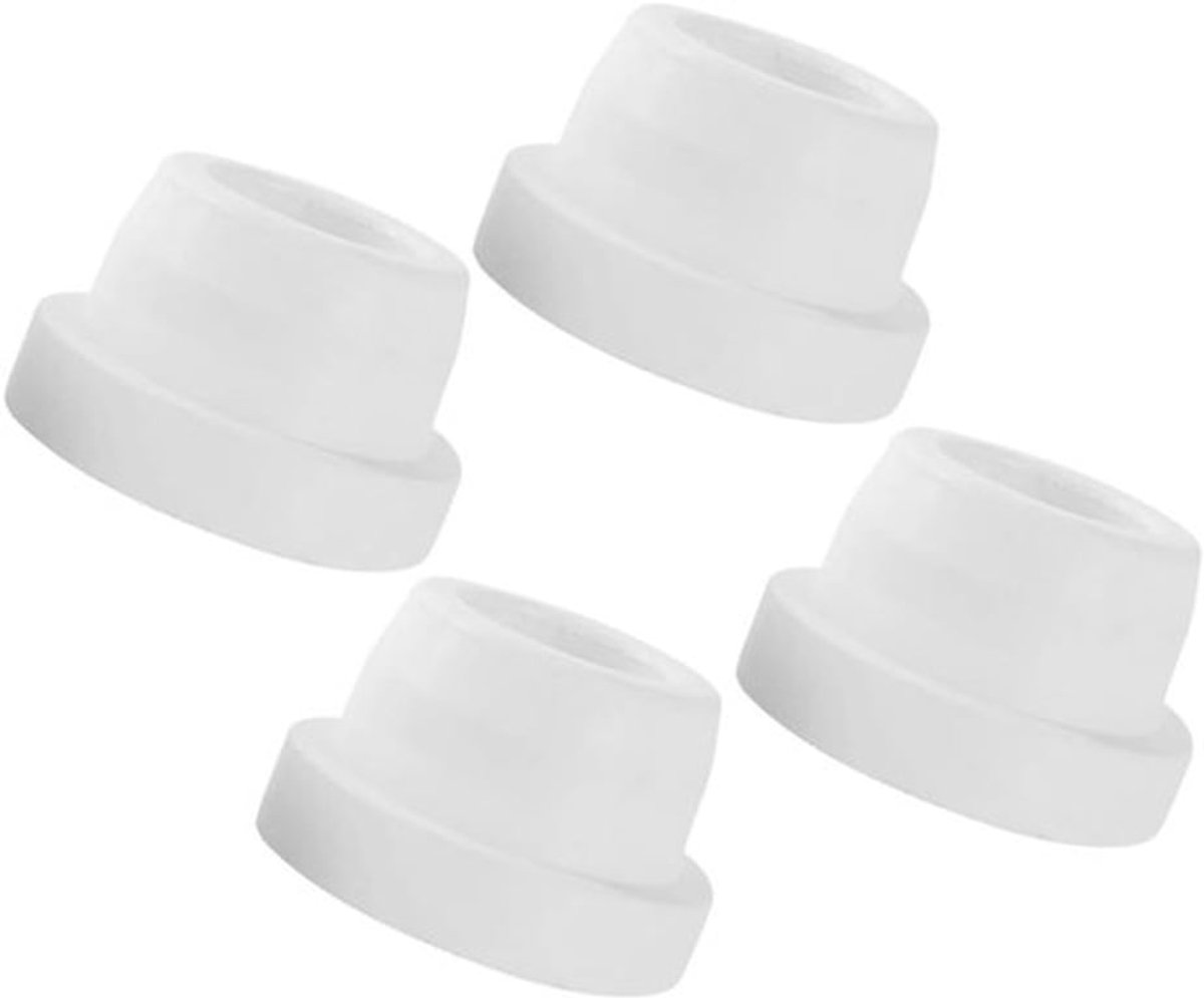 Set van 4 Robuuste Rubberen Ladderbumpers ter Bescherming van Zwembadranden (Wit)