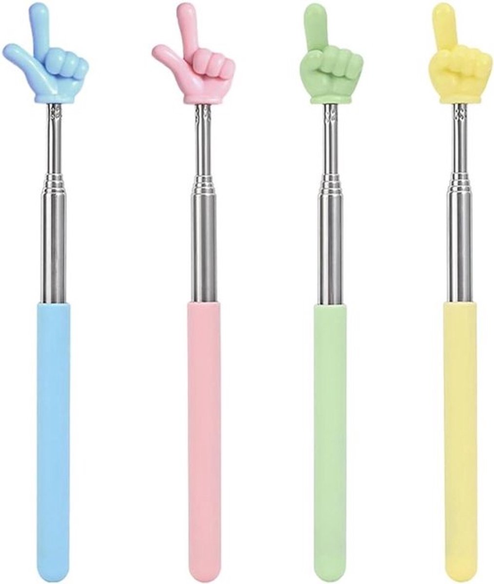 Intrekbare vingerwijzer stok - Set van 4
