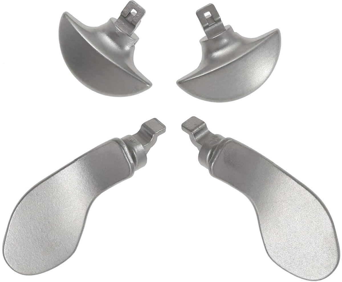SnelShoppen - Back Paddles Set voor PS5 Edge Controller - Interchangeable Metal Back Buttons - Hoogwaardige Vervangingsaccessoires - Metallic Zilver -