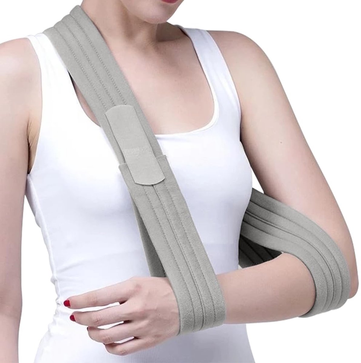 SnelShoppen - Verstelbare Armslinger 160 cm, Lichtgewicht Schouderimmobilisator, Ademend Netmateriaal, Comfortabele Armsteun voor Elleboog- en Armlets