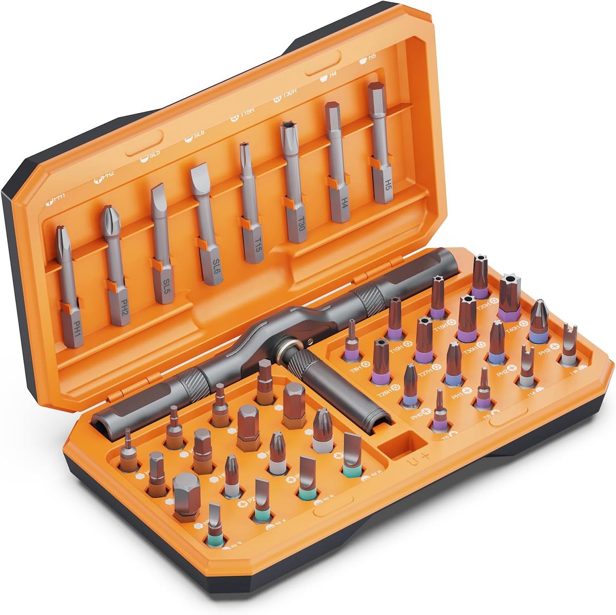 SnelShoppen - 42 in 1 Magnetische Schroevendraaier Set, Multifunctionele DIY Ratel Schroevendraaier met Afneembare Handvat, Draagbare Reparatie Tool K