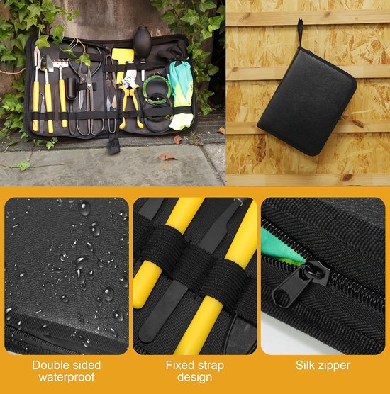 SnelShoppen - Bonsai Set Tuin Gereedschap Kit voor Beginners - Mini Hark, Brede Spade, Kleine Troffel, Luchtstofblazer - Perfect voor Tuinieren en Pla van Snelshoppen — afbeelding 4