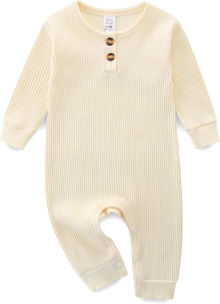 SnelShoppen - Rompertje voor Baby's, Lange Mouwen, Kinderpyjama voor Jongens en Meisjes, Zacht en Ademend Materiaal, Ideaal voor Thuis en Buiten, Maat