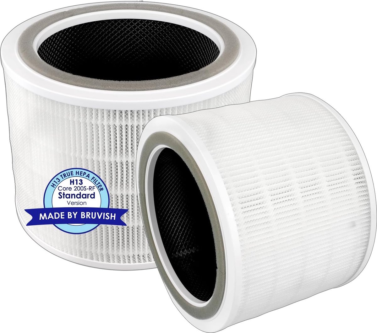 SnelShoppen - 2-pack HEPA Vervangingsfilters voor Smart WiFi Luchtreiniger, Core 200S H13 True Hepa-filter, 3-in-1 Actieve Koolfilters, 99% Filtratie,