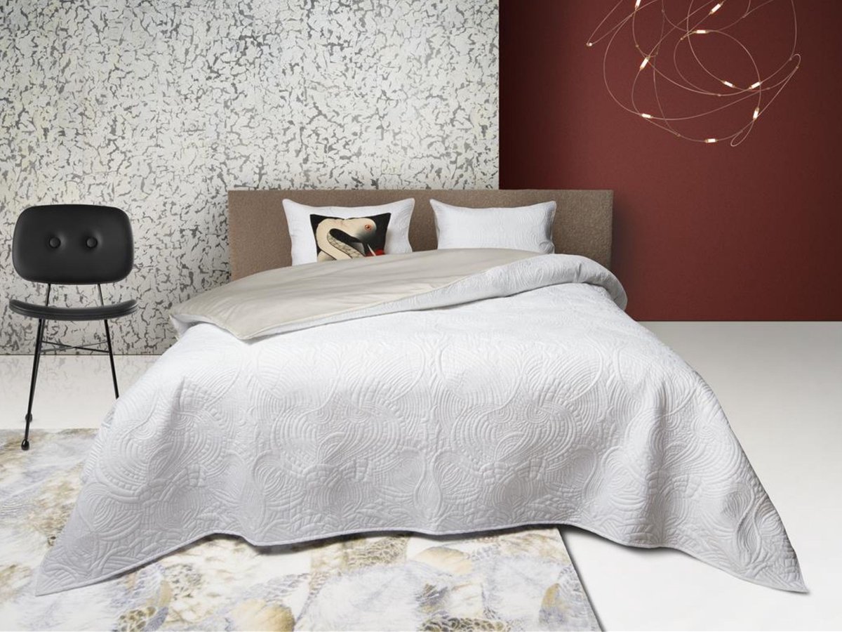 MOOOI Embroidered Dodo dekbedovertrek - Lits-Jumeaux - 240x200/220 - Ivoor