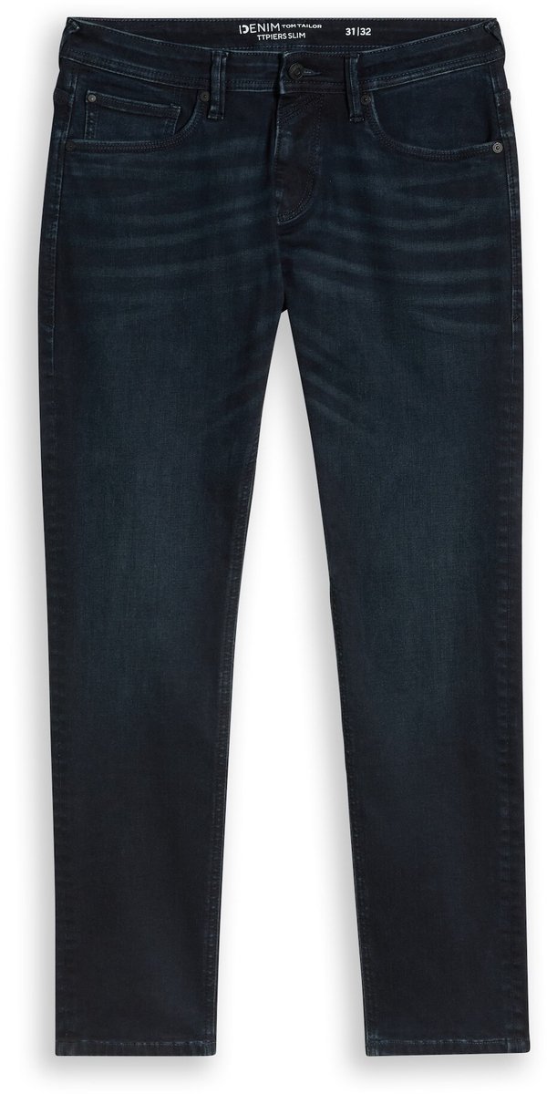 Tom Tailor Denim - TTPIERS SLIM-jeans - Maat 33/32 - used dark blue black denim